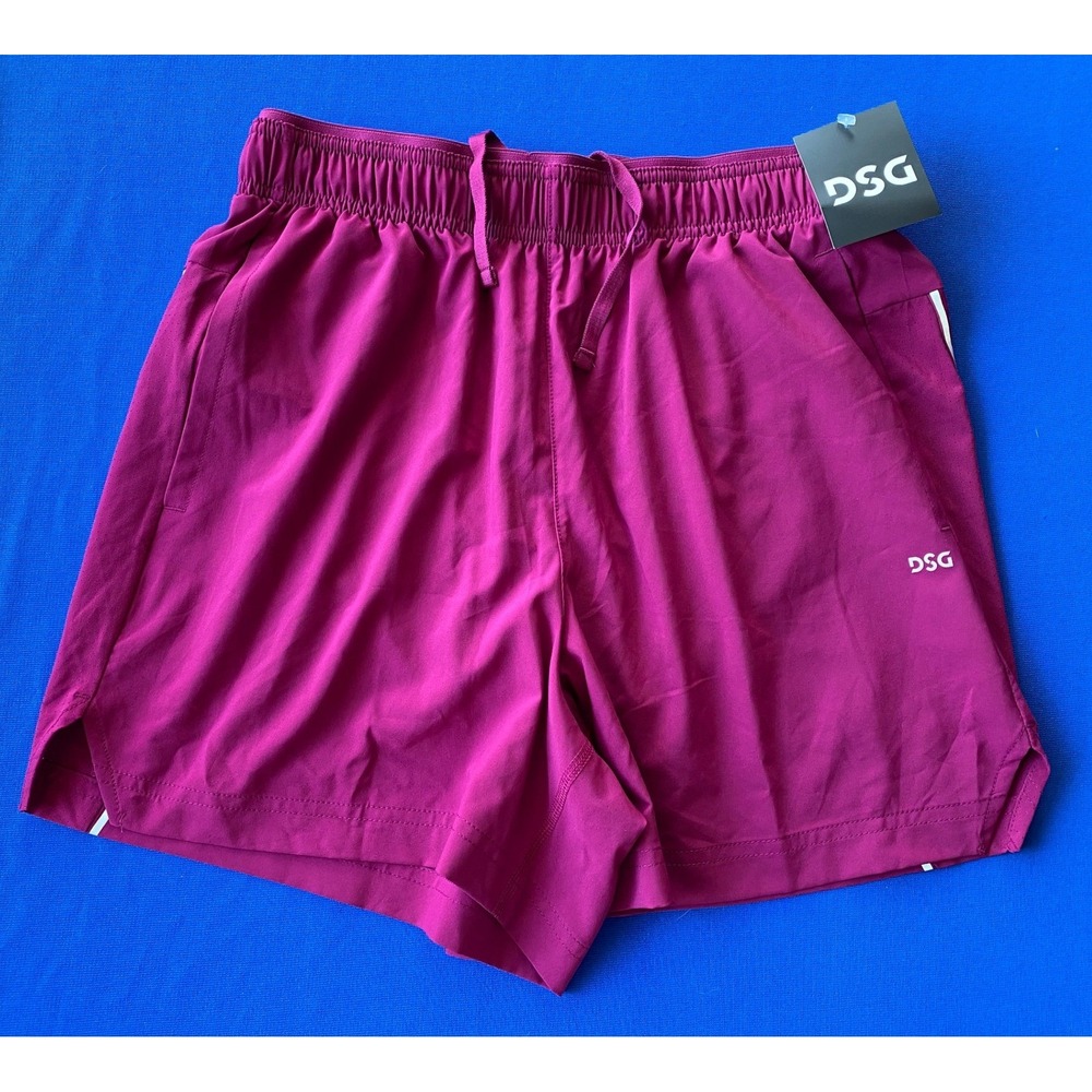 DSG Mens 5" Stride Run Shorts Raspberry Sherbet Small CKP6270CN NEW